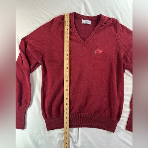 Men's Vintage Pickering Red Long Sleeve Lake Sunapee Country Club Sweater Large - Picture 8 of 15